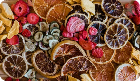 suszone owoce przygotowane w suszarce do żywności